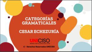 CATEGORÍAS GRAMATICALES