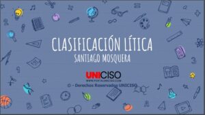 CLASIFICACIÓN LÍTICA