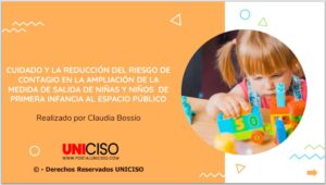 SALIDA DE NIÑAS Y NIÑOS  DE PRIMERA INFANCIA AL ESPACIO PÚBLICO DURANTE LA CUARENTENA