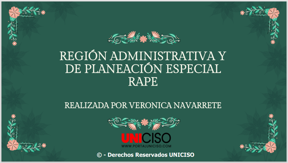 REGIÓN ADMINISTRATIVA Y DE PLANEACIÓN ESPECIAL - RAPE